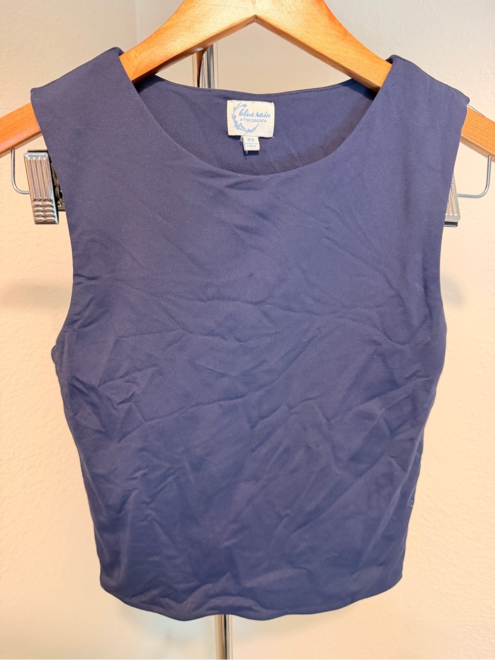 Blue Rain Navy Sleeveless Crewneck Tank